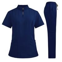Ensembles d'uniformes médicaux pour médecins et infirmières, comprenant un haut zippé et un pantalon extensible