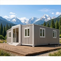 Kit de villas modernes en conteneurs extensibles à 3 chambres, pas cher, facile à assembler, détachable, avec salle de bain et cuisine