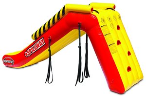 Top Quality <b>Inflatable</b> Dock Water Slide Pontoon Boat Slide Large Yellow Red <b>Floating</b> Slide for Lake Dock Summer Outdoor Fun - Product Image 3