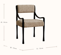 Fauteuil de dossier moderne en tissu de luxe rétro nordique Chaises de restaurant d'hôtels modernes