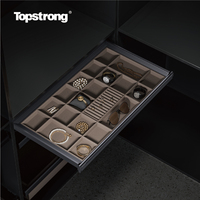 Ensemble d'organisateurs de rangement pour armoire TAN SERIES avec plateau à bijoux et miroir de maquillage