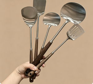 Mini Spatule de Cuisine en Acier Inoxydable 304, Spatule à Noyer pour Viande, Outil Métallique pour Frites, Pommes et Champignons, Ustensile de Cuisine Domestique - Product Image 3