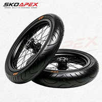 Jeu de roues Supermoto Surron Light Bee X LBX Talaria MX4 17'' avec moyeu CNC CST 70/90 90/80-17 - Pièces de performance pour vélos électriques