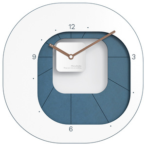 Wall <b>Clock</b> Geometric Shape <b>Silent</b> Quartz Movement Battery Powered Living Room Decor Modern Minimalist Design - Product Image 5