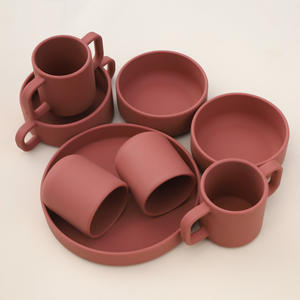 Bol d'assiettes à manger pour enfants, 12 pièces, ensemble de verres, assiettes pour bébé, sans déversement, bol en Silicone pour bébé - Product Image 2