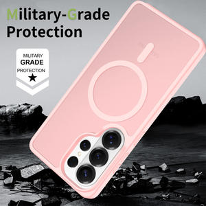 उच्च गुणवत्ता वाली त्वचा-महसूस चुंबकीय फोन मामले में समसंग 26 अल्ट्रा केस गुलाबी मोबाइल सेल फोन केस कवर, 26 25 24 24 23 22 22 - Product Image 6