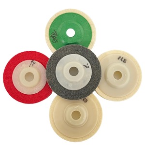 4 Inch Wool Felt Polishing Wheel Angle <b>Grinder</b> Buffing Wheel Durable Felt <b>Grinder</b> Wheel for Metal Marble Furniture Car Wax - Product Image 4