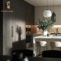 Îlot de cuisine moderne, armoire blanche brillante, plan de travail en stratifié/résine/granit, ensemble complet, meubles de cuisine écologiques