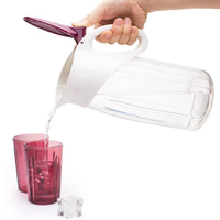 Pichet et pichet d'eau froide de qualité écologique de 1,2 L avec tasses, théières et bouilloires pour distributeur de jus et verres à eau
