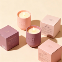 Bougie parfumée peinte à la main C&H dans un pot en céramique réutilisable, sans danger pour les aliments, bougie à la cire de soja à combustion propre, environ [nombre] Durée de combustion de 42 heures