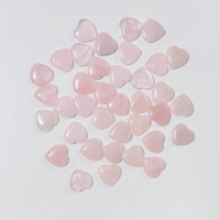 Quartz rose décoratif en forme de coeur couleur rose cristaux naturels pierres petites