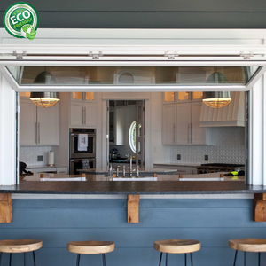 Waterproof Modern Vertical Folding Aluminum Bi-fold Glass <b>Window</b> With Sound Insulation For Bar - Product Image 4