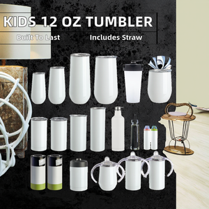 Gobelet de sublimation de bureau de 12 oz, mugs de voyage avec paille, écologiques, en acier inoxydable, isolés sous vide, vierges, cadeaux, style américain - Product Image 2
