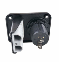 Prise d'alimentation encastrée 12V 24V en cuivre et ABS pour bateau, bus, montage sur panneau, pour prise allume-cigare 50A