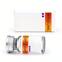 Étiquette autocollante métallique résistante aux intempéries la plus vendue pour l'emballage de flacons de peptides, conception gratuite