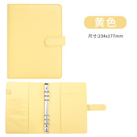 Carpeta de cuero PU A5 de 6 anillos, tamaño A6, carpeta de dinero de tapa dura, organizador, rastreadores de gastos escolares, sobre de ahorro de efectivo, carpeta de presupuesto