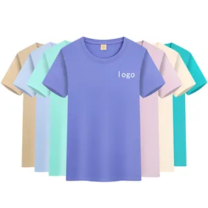 Custom Logo 240g 100% Cotton Drop Shoulder Tee T-Shirt Printing Round Collar for Men Women
