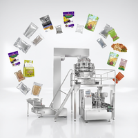 Machine d'emballage entièrement automatique pour aliments granulés en sachets préformés Doypack, remplissage et scellage de sacs stand-up avec peseuse multi-têtes pour papier