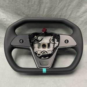 Volant à empiècement de style Cybertruck pour Tesla Model X/S-Design hexagonal futuriste, remplacement à ajustement direct et option chauffante - Product Image 2