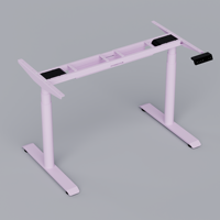 PRORIALS Cadre de bureau électrique réglable en hauteur à double moteur, couleur personnalisée, moderne, en acier inoxydable durable, pour la maison et le bureau