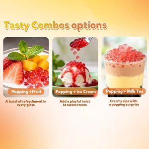 טעמים מרובים קופצים בובה פנינים מנגו תות תות פרי מיץ פירות כדורי מיץ סוכר מותאם אישית מיץ בועת מיץ בועה בקבוק תה שמן - Product Image 5