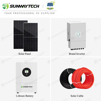 Système d'énergie solaire 8kw 10kw 12kw avec batterie lithium-ion et onduleur Deye
