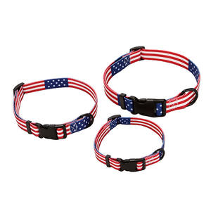 Grosir kain nilon anyaman kerah anjing bendera Amerika negara AS - Product Image 2