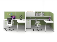 KALN – Bureau de travail modulaire ouvert en métal, extensible et convertible, pour 4 à 8 personnes, mobilier pour espace de travail à domicile