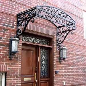 Produits bon marché <span class=keywords><strong>auvent</strong></span> de porte incurvé en fer forgé - Product Image 3