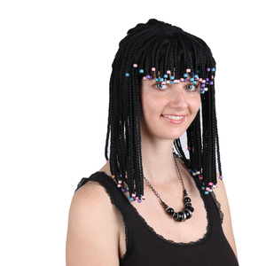 Perruque synthétique noire 4 k, Cleopatra lien, perruque afro tressée - Product Image 1