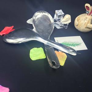 Louche à soupe, à bouillie et à riz en acier inoxydable épais et durable, style coréen, grande, à long manche, pour restaurant - Product Image 2