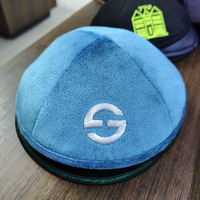 Venta al por mayor Top Kipot Velvet Kipah Jewish Kippah Yarmulke Sombrero de boda para hombres Judaica Mitzvah Gift Shabbat Shalom Cap