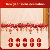 Moderne milieuvriendelijke kerstdecoraties voor thuis, kleine boomkrans, verlichte wingerd, bureauversieringen, raamdecoratie