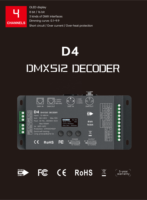 Decodificador DMX512 de Voltaje Constante LTECH de 12-48V CC, 4 Canales y 8A
