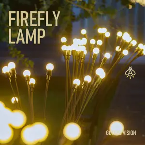 שמש Firefly עמיד למים חיצוני חצר מרפסת פריסה חצר נוף אווירה קרקע הכנסה דשא מנורה