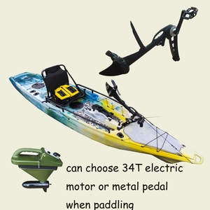 Đầu bên phải KA34 13ft 390*95*35cm 45kg duy nhất Fisher <span class=keywords><strong>Kayak</strong></span> Touring <span class=keywords><strong>Kayak</strong></span> với ổ bàn đạp Hệ Thống Câu Cá <span class=keywords><strong>Kayak</strong></span> ngồi trên đầu câu cá - Product Image 6