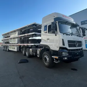 OYJD Semi-reboque profissional de 3 eixos para caminhão de 40 pés para equipamentos mecânicos
