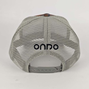 <span class=keywords><strong>Gorra</strong></span> Trucker de Camuflaje Forestal al por Mayor con Logotipo de Parche de Cuero Personalizado para Caza de Ciervos, <span class=keywords><strong>Gorra</strong></span> Ajustable con Malla Trasera - Product Image 4
