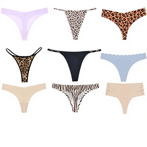 Ropa Interior Femenina Personalizada OEM/ODM: Tanga de una Pieza sin Costuras con Estampado de Seda de Hielo; Braguitas de Talla Grande; Lencería Femenina - Product Image 1