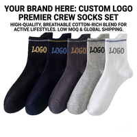 Chaussettes de sport pour hommes avec logo personnalisé, en coton peigné respirant de qualité supérieure, à bordure lâche, faible MOQ, usine OEM