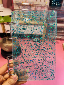 A5 A6 6 فتحات غطاء دفتر مياه شفاف مموج أكريليك مع دعم حجم وشكل مخصص غلاف دفتر أكريليك الموثق - Product Image 5