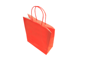 Made In Italy Carte Dozio Brand White Kraft Shopper <b>Red</b> Color Twisted Handle Size 18+8X24 cm Pack Of 25 Pieces Retail <b>paper</b> bag - Product Image 2