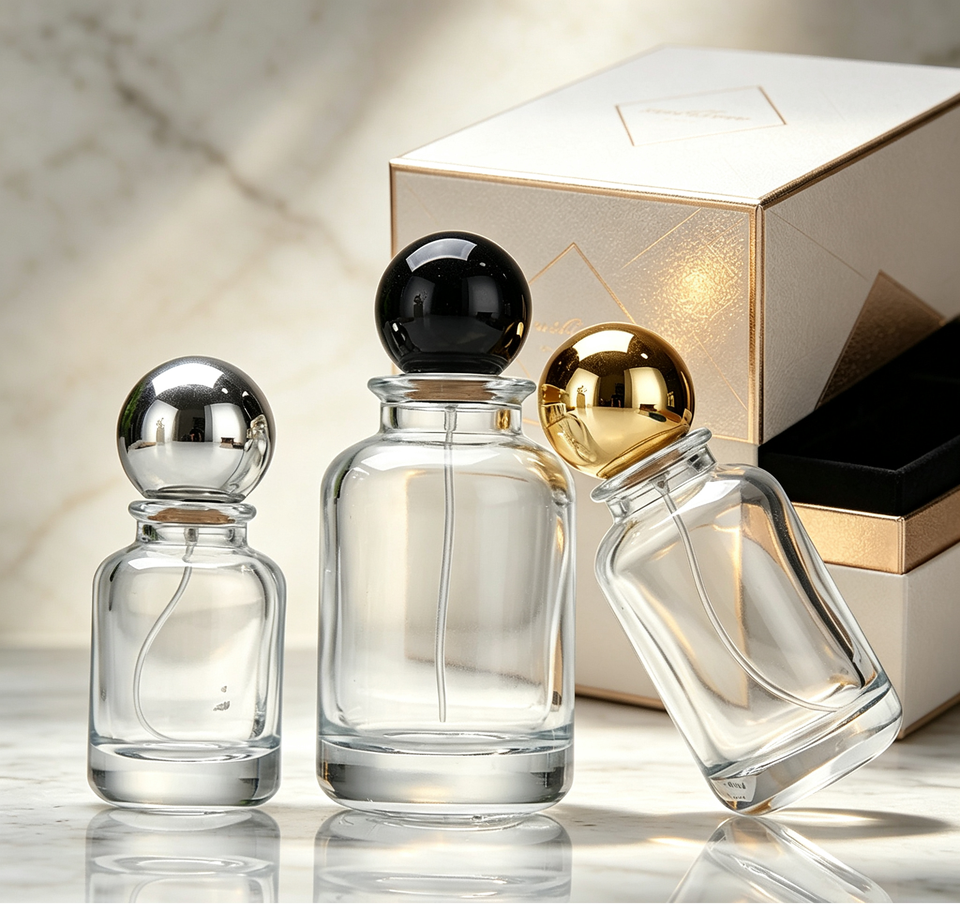 Premium Frost Glass Perfume Bottle Empty Portable Travel Refillable ...