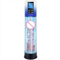 Pompe à pénis électrique à aspiration sous vide, masturbateurs masculins, agrandissement du pénis, 4 modes d'entraînement, 3 vibromasseurs à aspiration, 2 étuis en silicone, 100% silicone