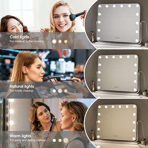 14 Dimmable G35 Bulbs Tabletop Custom <strong>Light</strong> <strong>up</strong> 12v Adapter Illuminated Makeup <strong>Mirror</strong> Vanity with Led <strong>Lights</strong> Mirrored <strong>Mirror</strong> - Product Image 5