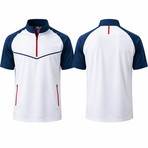 Chemise de golf coupe-vent personnalisée pour homme, demi-zip, performance, coupe-vent polo, colorblock, légère, résistante au vent, vêtements de golf - Product Image 2