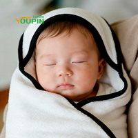Vente en gros d'usine, couvertures pour bébés et tout-petits, douces et moelleuses, 100% polyester, flanelle pelucheuse, couvertures à capuche en sublimation