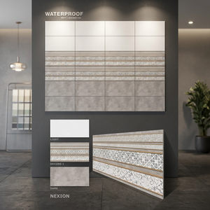 Carreaux muraux en céramique gris mat 30x60cm 300x600mm 12x24 pour salle de bain, cuisine et extérieur, antibactériens - Product Image 3