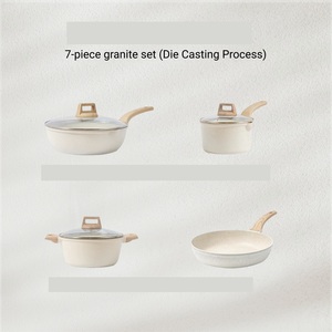 Vente en gros d'ustensiles de cuisine en aluminium, ensembles de cuisson, fond inductif, marmite à lait et à soupe, poêles à frire, casserole en granit, batterie de cuisine antiadhésive - Product Image 5