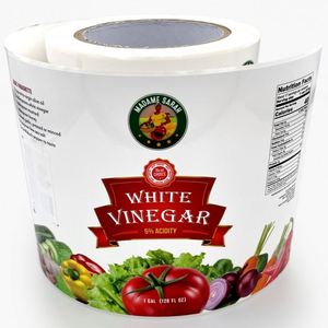 Customized Colourful Gloss Lamination Vinyl Salad Dressing Spice Bottle <b>Label</b> Sticker on Roll - Product Image 2